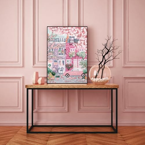 Sakura City Diamond Painting Kits for Adults, 5D Diamond Art Painting by Numbers Kits, DIY Flowers Diamond Dots Art Kits, Full Round Drill Diamond Art Kits for Adults for Home Wall Decor, 12x16 inch