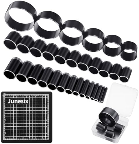 Leather Circle Cutter Tool Set 31 Pcs Circle Punch Tools 1-25mm 30 35 40 45 50 55mm Round Leather Cutting Dies for DIY Craft