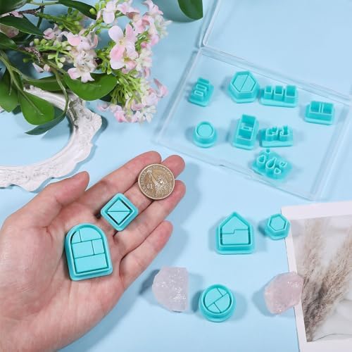 ORIGACH 13 Pcs Mini Bookshelf Polymer Clay Cutters Set