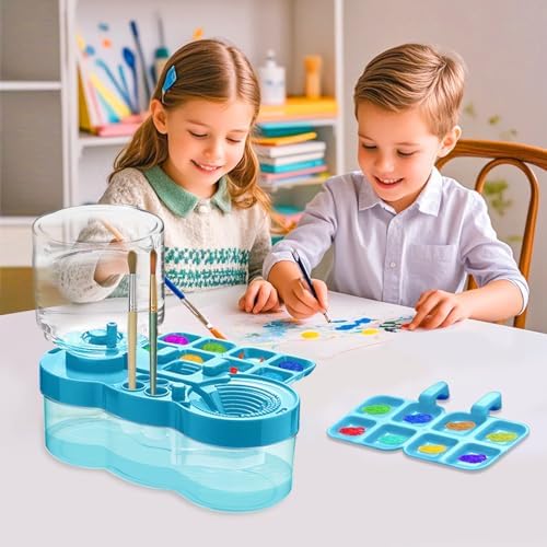 Upgraded Paint Brush Cleaner Tool,Brush Rinser Cup Painting Running Water Circulation Art Supplies for Acrylic,Watercolor and Water Based Creative Gift for Adult Artist Beginner and Painter