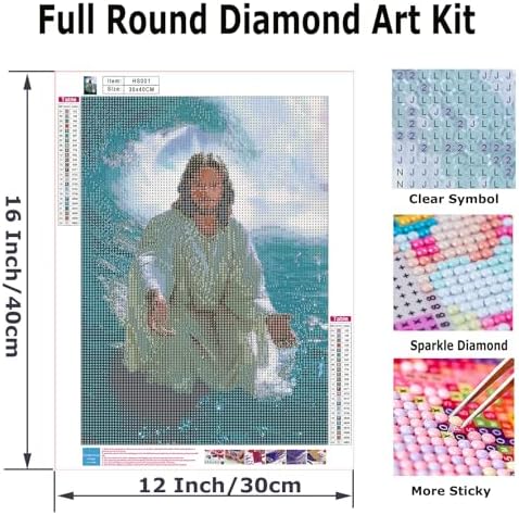 TOPCLTV Jesus Diamond Art Kits for Adults,5D Christian Diamond Painting Kit