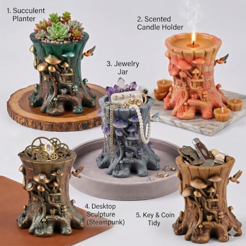 Mushroom Tree Stump Silicone Mold for Epoxy Resin Casting Crafts