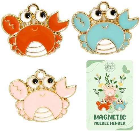 WUSUTE 3 Pack Needle Minders for Needlepoint, Cute Funny Animals Needle Minder Magnet for Cross Stitch and Embroidery, Sewing Needlework Accessories for Organizing