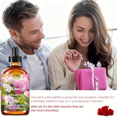 Rose Essential Oil in Premium Gift Box - 4 Fl Oz