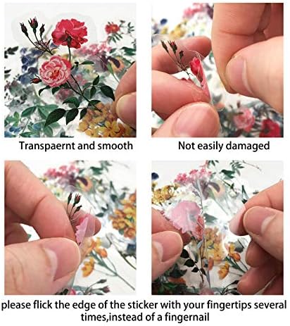 Vintage Natural Stickers, 40Pcs Pretty Floral Decorative Retro Adhesive Watercolor Aesthetic Trendy for Scrapbook Album DIY Craft Daily Planner