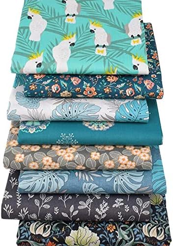 Aubliss 50pcs 100% Cotton Fabric Bundle 10" x 10" PreCut Fat Squares Sheets