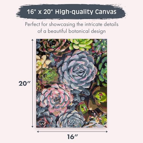 Pink Picasso Paint by Number Kit, Adults & Teens,16x20,Sensitive Succulents
