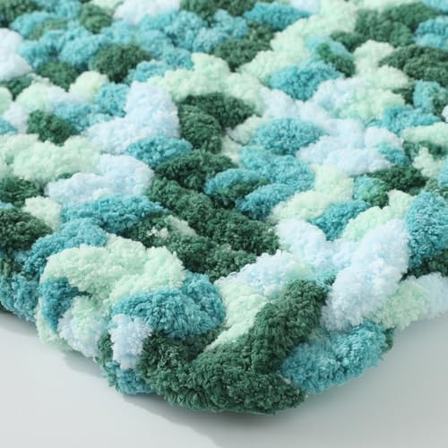 Chunky Yarn for Hand Knitting, No7 Thick Yarn, 250Grams 32Yards, Pack of 4, Perfect for Knitters and Crafters (sea ofclouds)