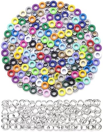 SEMINI 400 Sets 5mm Multi-Color Grommet Kit for Fabric Leather Crafts