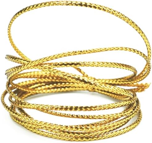 Metallic Bright Gold Twine 1.5 mm Thick 328 Feet for DIY Crafts Festival Christmas Tree Decor