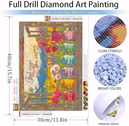 Scenery and Flowers Diamond Art Kits for Adults Diamond Painting Kits