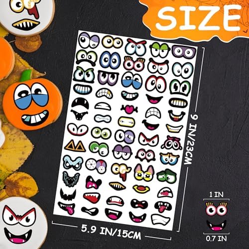 LINAYE Eyes Face Scribble Stickers 24 Sheets Stickers Bulk