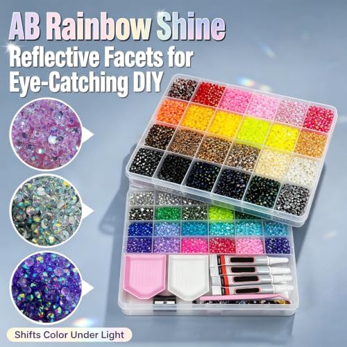 Resin Jelly Rhinestones for Bedazzling Kit 48 Colors 3mm Flatback Gems