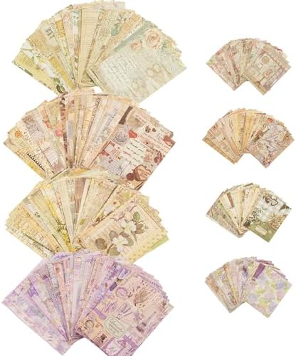 400 Sheets Vintage Scrapbook Papers Journaling Scrapbooking Supplies