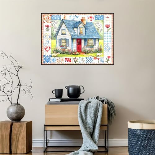 Cozy Country House Garden Diamond Art Kits for Adult Diamond Painting Kit