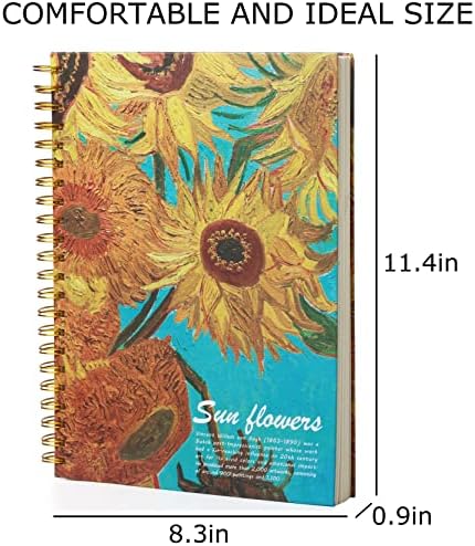 A4 Spiral-Bound Sketchbook，SuyuanArt Sketch Paper Pad, 120 Pages (60sheets) of Premium 160 GSM Smooth Thick Paper, Mixed Media Sketch Book Drawing and Sketching for Kids Adults