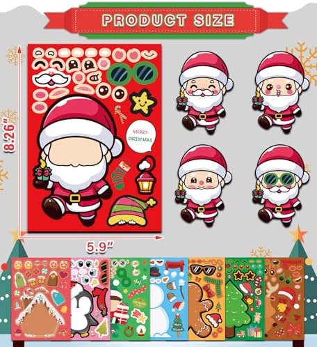 Stocking Stuffers for Kids,Christmas Stickers,DIY Christmas Crafts for Kids