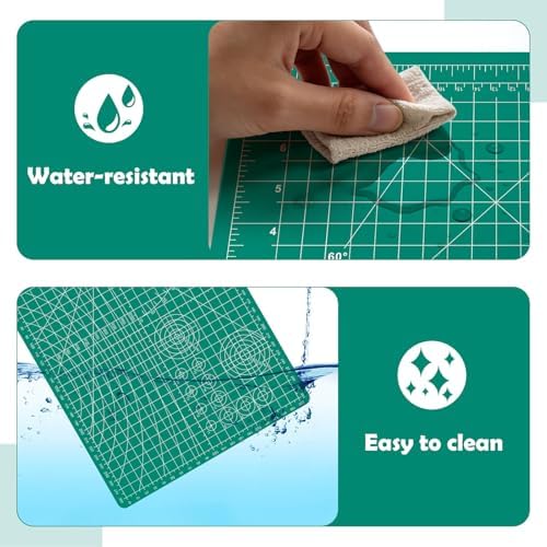 Self Healing Cutting Mat,12in x 9in Sewing Mat for Craft Small Rotary Cutting Board Double Sided 3MM Thickened Sewing Measuring Board for Quilting Craft Hobby Fabric Precision Modeling Projects(A4)