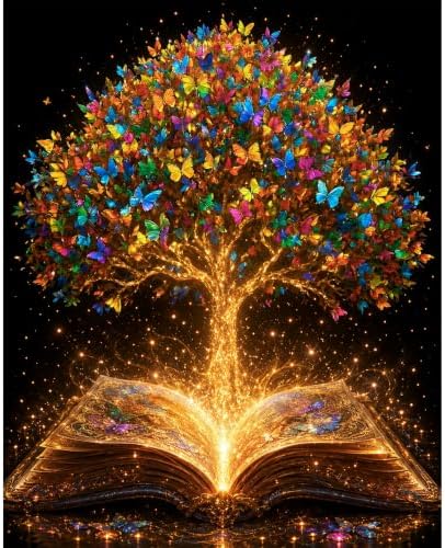 Tree Paint by Numbers Kit for Adult, Book Paint by Number Adult 16x20inch | Tree of Life Canvas Paint by Numbers for Adults Home Wall Decor and Gifts, DIY Acrylic Oil Painting Kit Pre Drawn Canvas