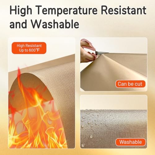 TransOurDream 3 PTFE Teflon Sheets, XL 16 x 24"