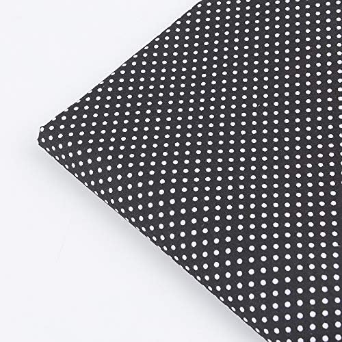 Cotton Fabric DIY Making Supplies Quilting Patchwork Fabric Fat Quarter Bundles DIY for Quilting Cotton Patchwork Cushions (Black, 20" x 20")