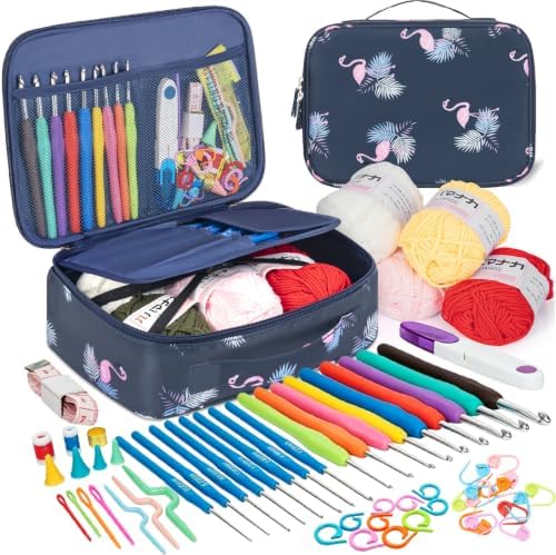 GMAK Crochet Kit for Beginners Adults, All in One Crochet Set Include Yarns