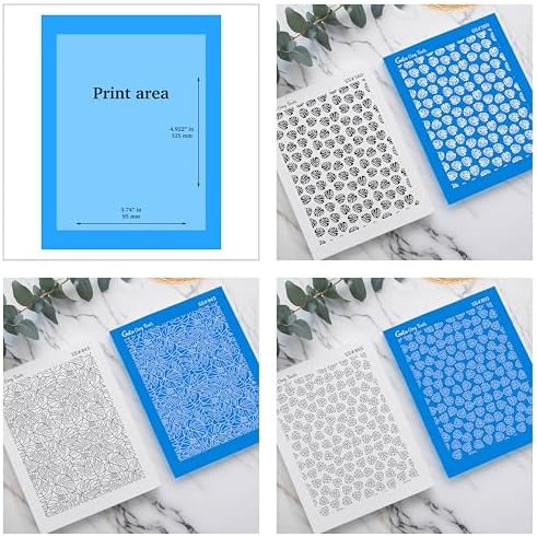 Monstera Leaf Silk Screen Stencils for Polymer Clay, 3 PCS Tropical Pattern Silkscreen for Polymer Clay Earring Making, Reusable Silk Screen Stencils for Polymer Clay SSCMB-48