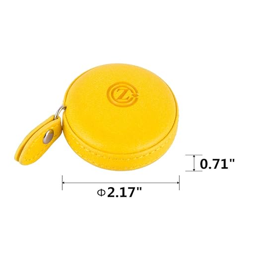 Sewing Tape Measure, Medical Body Cloth Tailor Craft Dieting Measuring Tape, 60 Inch/1.5M Dual Sided Retractable Ruler with Push Button Round(1 Pack, Yellow)