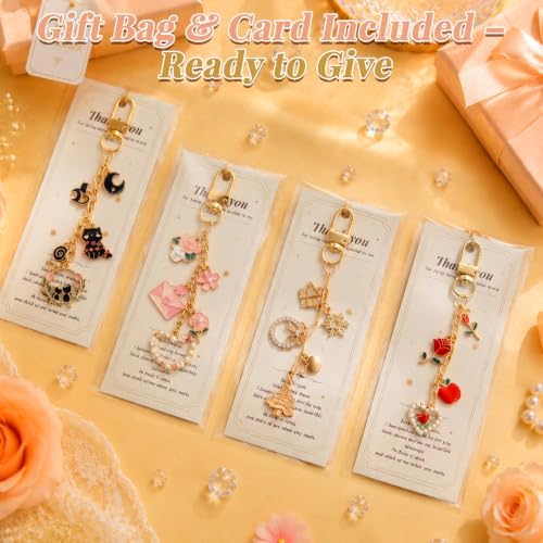 Wurosi 32 Sets Keychain Making Kit for Bag Charm with Package,Gold