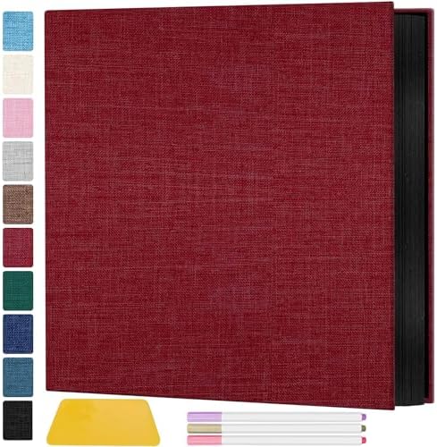 Zesthouse Photo Album Self Adhesive Pages, 60 Pages Magnetic Scrapbook Albums with Sticky Page, Photos Album Holds 8x10 & 5X7 & 4x6 & 6x8 & 3x5, Large Picture Book Ideal Gift for Family Wedding Baby