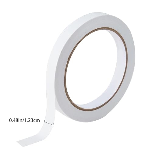 1/2" 2 Rolls Double Sided Adhesive Sticky Tape for Arts, DIY, Crafts, Photography, Scrapbooking, Card Making, Gift Wrapping, Office School Stationery Supplies, Home Supplies(Width: 12mm)