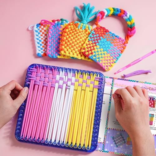 REENLIV Upgraded Weaving Loom Kit Toys for Kids & Adults, DIY Arts & Crafts