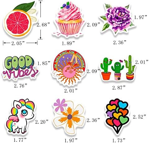 DothRayan Art Stickers for Kids Teens Adults, 100 Pcs Cute Aesthetic Vinyl Waterproof Stickers for Water Bottle, Laptop, Phone