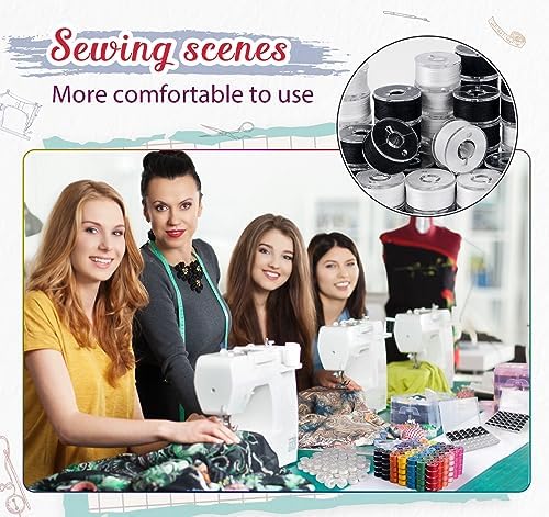 36pcs 18White+18Black 40S/2 Prewound Bobbin Thread Set