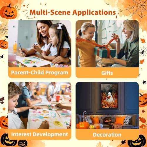 Halloween Paint by Numbers Kit for Adults Ghost Paint by Numbers for Adult