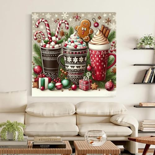 BAWKENTON Santa Claus Diamond Art Kits for Adults, DIY Christmas Wall Decor