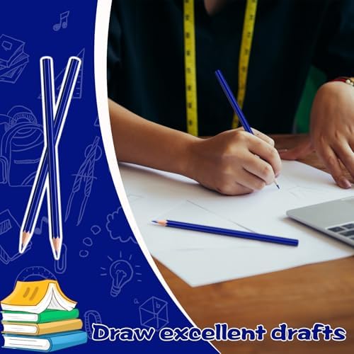 12 Pack Dark Blue Colored Pencils for Kids, Pre-sharpened Art Pencils Back to School Supplies Set, Drawing Sketching Pencils for Students, Teachers, Classroom