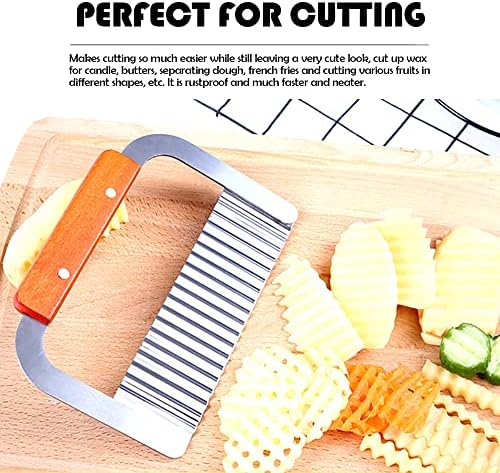 2PCS Stainless Steel Wavy and Straight Soap Mold Loaf Potato Vegetable Cutter Cutting Tool