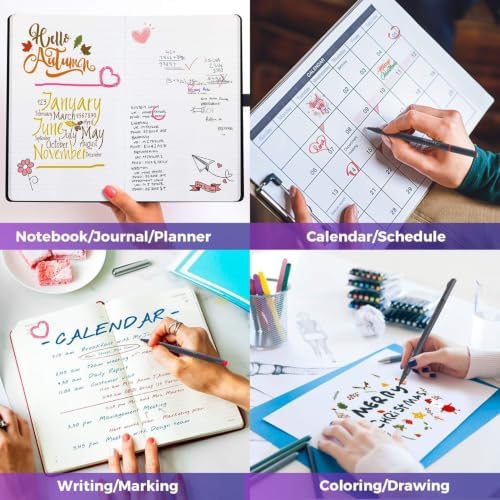 iBayam Journal Planner Fineliner Pens Fine Point 0.38mm, Cute School Office