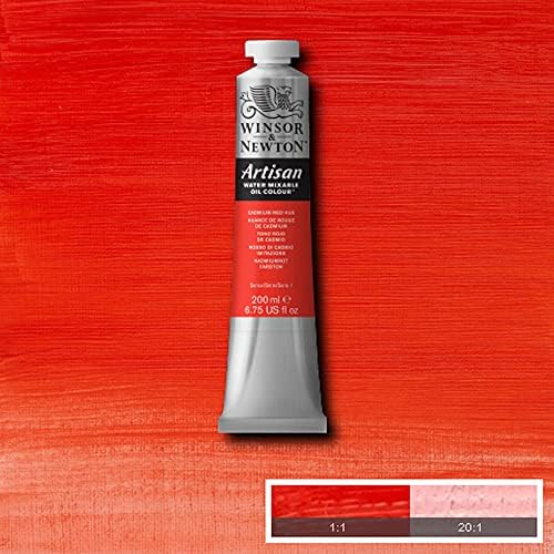 Winsor & Newton Artisan Water Mixable Oil Paint, 200ml, Cadmium Red Hue