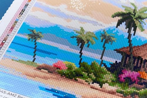 DIAMOND ART CLUB Beach Bungalow Diamond Art Kits for Adults