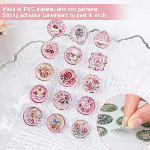 90PCS Pre-Made Envelope Seal Stickers, Classic Vintage Theme Waterproof Self-Adhesive Stickers for Wedding Invitations, Birthday Gift Wrapping, Scrapbook & Journal Decoration (90PCS Classic Vintage)