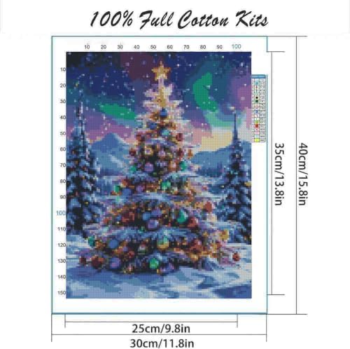 DYAIYYMQ Tree Stamped Cross Stitch Kit for Adults 15.7x11.8 inch