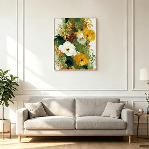 Kalonyth Flowers Paint by Numbers Kit for Adults, 16x20 inch, No Framed