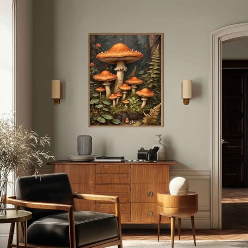 Mushroom Paint by Number for Adults, Paint by Numbers Kit for Adults 16x20