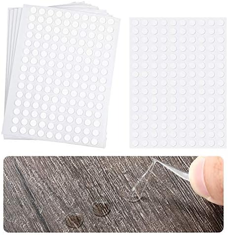 Zonon 1000 Pcs Double Sided Adhesive Dots Clear Glue Point Tape Stickers Balloon Glue Round Mini No Traces Adhesive Sticker Dot Sticker for Classroom Decor Craft DIY Office (0.24 Inch/ 6 mm)
