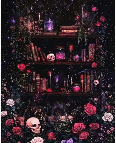 Amaieuin Paint by Numbers Kit for Adults,Halloween Canvas Paint by Numbers for Adults,Halloween Adult Paint by Numbers Gifts and Home Wall 20x16in