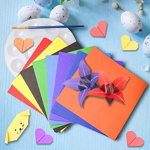 Origami Kit For kids ,120 Sheets Origami Paper with Instructions Book, 6x6 Inch square easy single Sided Square Colorful Folding Paper Set for Adults Beginners Activity