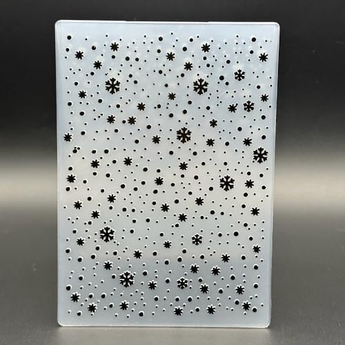 3D Plastic Embossing Folder Template Beautiful Christmas Snowflakes Texture A6 Size for Card Making DIY Scrapbooking Paper Crafting Handmade Crafts Scrapbooking Arts Supplies Scrapbook Decor