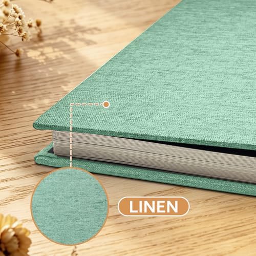 Large Photo Album 20 Sheets/ 40 Pages Self Adhesive Scrapbook Album for 4x6 5x7 8x10 Pictures DIY Photo Book as Scrapbooking Supplies, Birthday Gifts for Women Mom Wedding Baby Family Travel